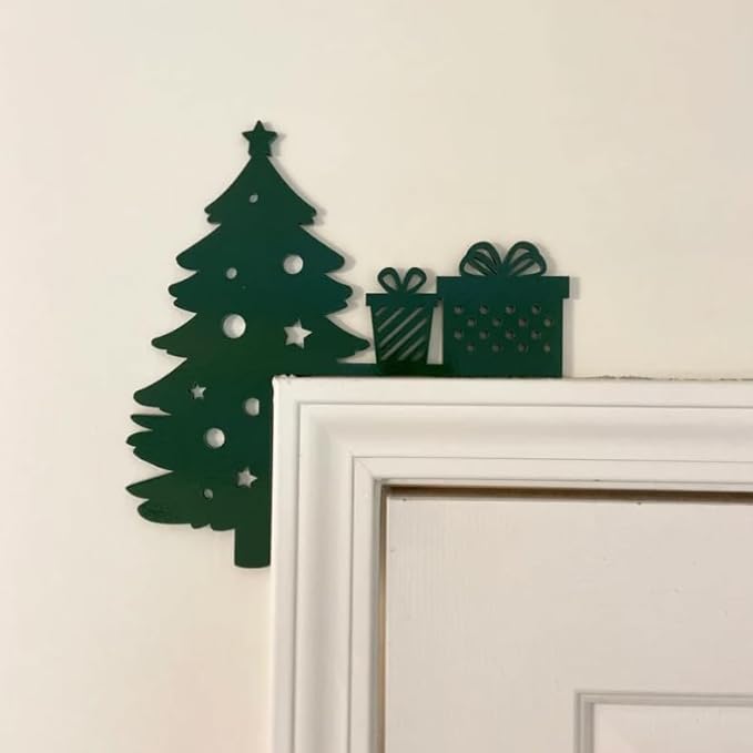 Christmas Door Topper Holiday Home Decor Funny Snowman Santa Claus Top Door - Image 2