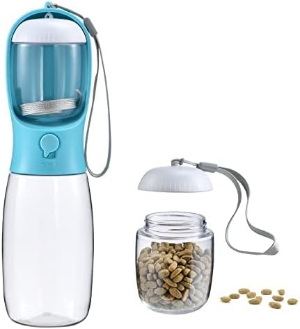 Cibaabo Dog Water Bottle with Food Container, Travel Puppy Water Bowl, Portable by Cibaabo