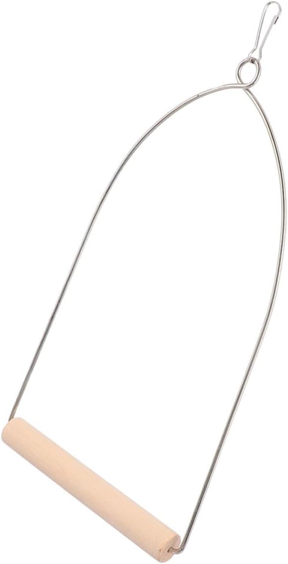 Hummingbird Wooden Perch with Rust-Resistant Metal Frame and Hanging Chain by Unknown