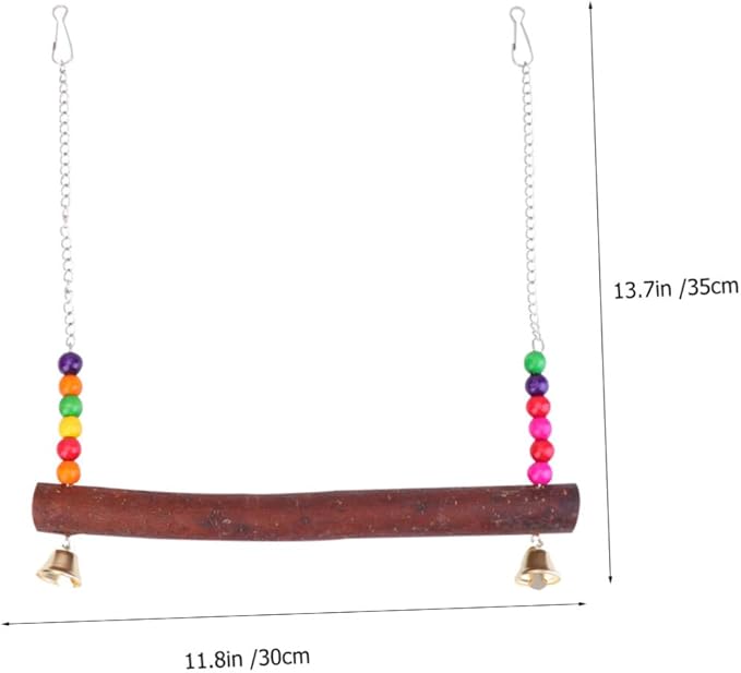 Happyyami Large Bird Wooden Swing Hanging Bridge - Image 7