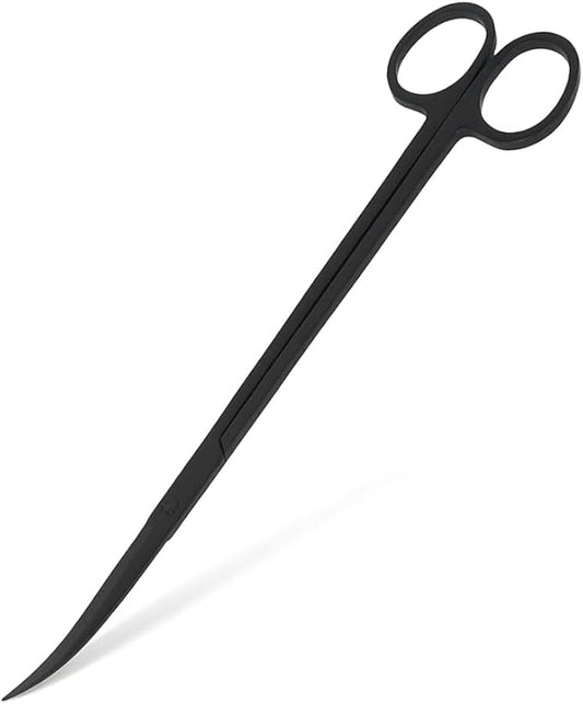 Mandala Crafts 10 Inches Black Stainless Steel Curved Aquarium Scissors by MandalaCrafts