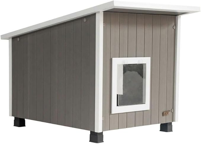 New Age Pet ECOFLEX Outdoor Cat House X-Large Weather Resistant, Raised Floor - Image 4