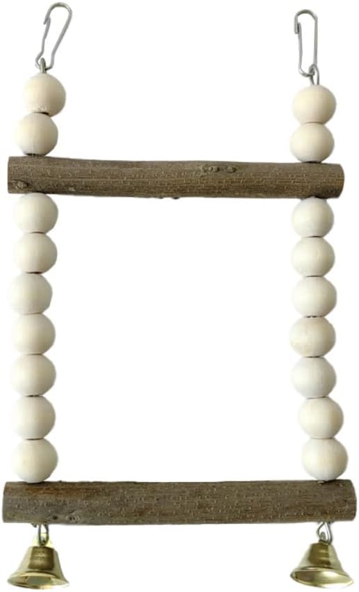 Bird Hook Swing with Bell Toys, Hanging Stand Swing, Double Layer Wooden Perch - Image 6