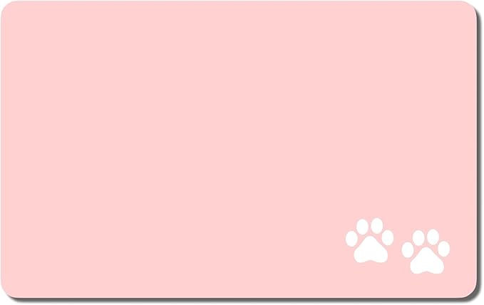 Rnivvi Dog Food Mat, Cute Anti-Slip Rubber Pet Feeding Rug Protect Floors by Rnivvi