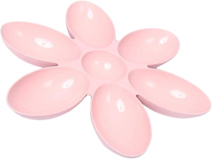 ERINGOGO PET Feeding Bowl for Cats and Dogs Flower Petal Shaped Pink 6-in-1 by HOME