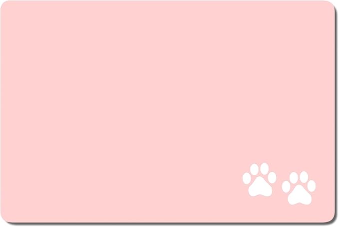Rnivvi Dog Food Mat, Cute Anti-Slip Rubber Pet Feeding Rug Protect Floors by Rnivvi
