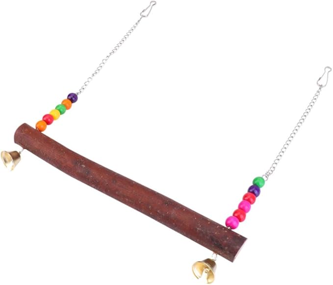 VICASKY Parrot Bird Swing Wooden Hanging Swing by VICASKY