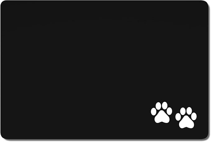 Rnivvi Dog Food Mat, Cute Anti-Slip Rubber Pet Feeding Rug Protect Floors by Rnivvi