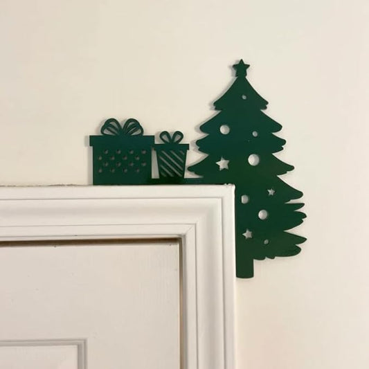 Christmas Door Topper Holiday Home Decor Funny Snowman Santa Claus Top Door by Unknown