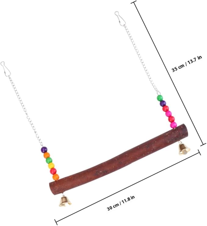 Happyyami Large Bird Wooden Swing Hanging Bridge - Image 2