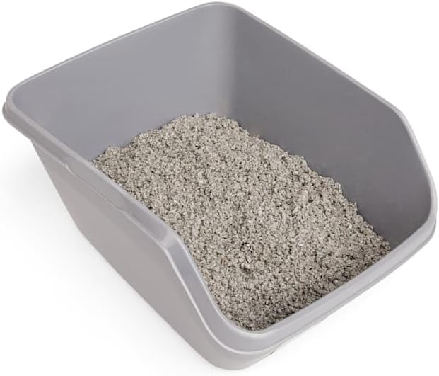 So Phresh by Petco Scatter Shield High-Back Litter Box Grey Large 18.5" L X 15" - Image 2