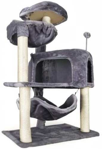 YUNIQUE Cat Tree with Cat Condo and Big Hammock - Image 10