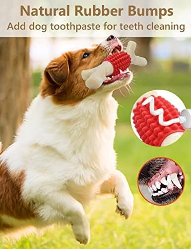SCHITEC Dog Chew Toy for Aggressive Chewers, Tough Big Nylon & Rubber Teething - Image 3