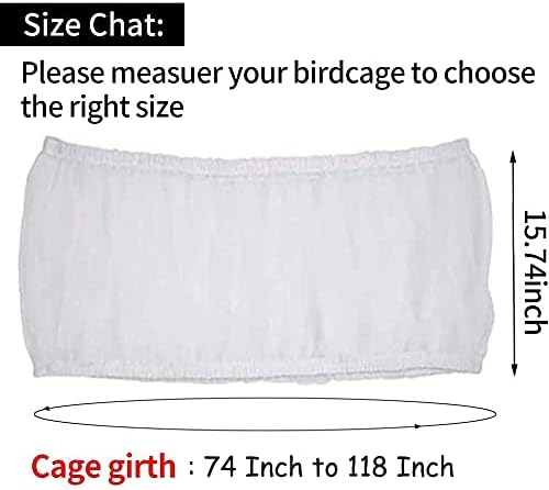 Universal Bird Cage Seed Catcher, Seed Catcher Guard Net Cover, Parrot Nylon - Image 2