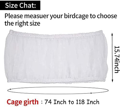 Universal Bird Cage Seed Catcher, Seed Catcher Guard Net Cover, Parrot Nylon - Image 2