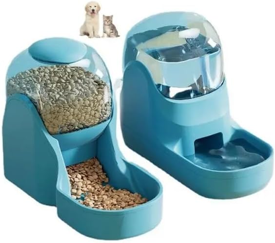 Dog & Cat Feeder + Waterer Set, Automatic Pet Feeder 2 in 1 Cat & Dog Food - Image 6