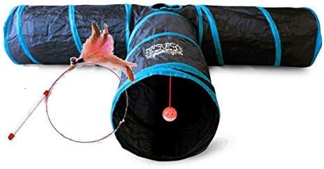 Feline Ruff Premium 3 Way Cat Tunnel. Extra Large 12 Inch Diameter and Extra by Feline+Ruff