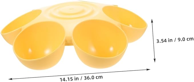 NUOBESTY 2pcs Flower Petal Shaped Pet Bowl Set, Six-Compartment Cat and Dog - Image 2