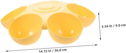 NUOBESTY 2pcs Flower Petal Shaped Pet Bowl Set, Six-Compartment Cat and Dog - Image 2