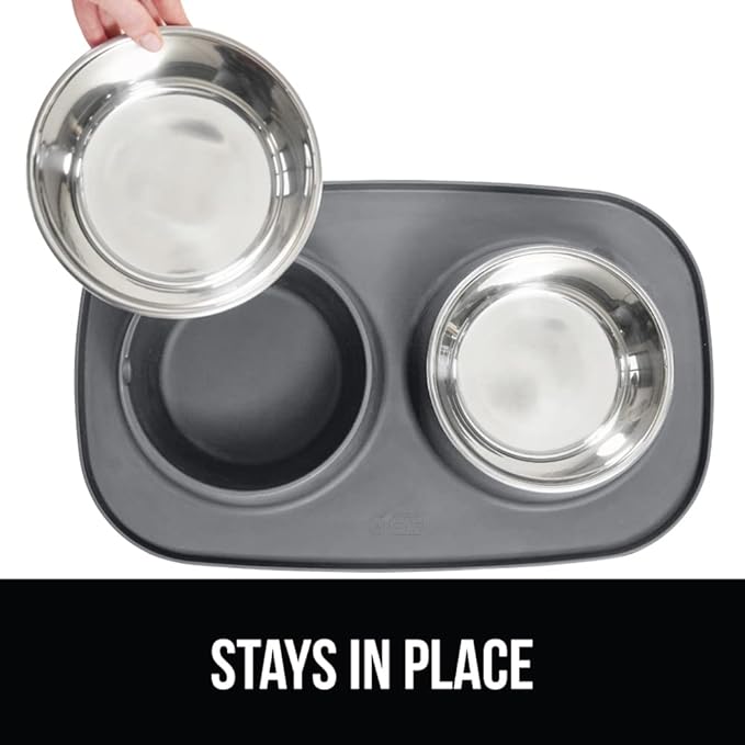 GORILLA GRIP Feeding Mat Bowl Set, 100% Waterproof BPA Free Silicone Base - Image 4