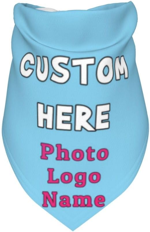 Custom Dog Bandana with Name Photo Logo Personalized Dog Scarf Suitable - Image 3