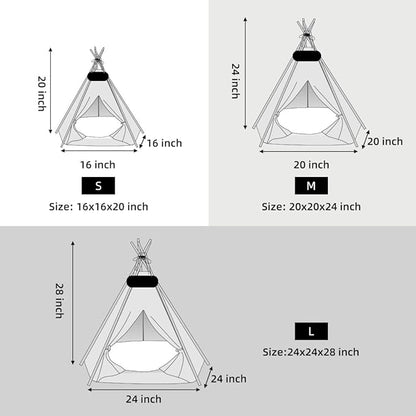 Pet Teepee Tent for Dogs & Cats Dog Bed - Image 5