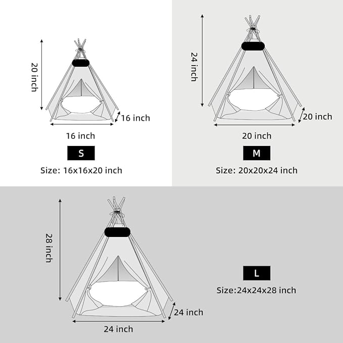 Pet Teepee Tent for Dogs & Cats Dog Bed - Image 5