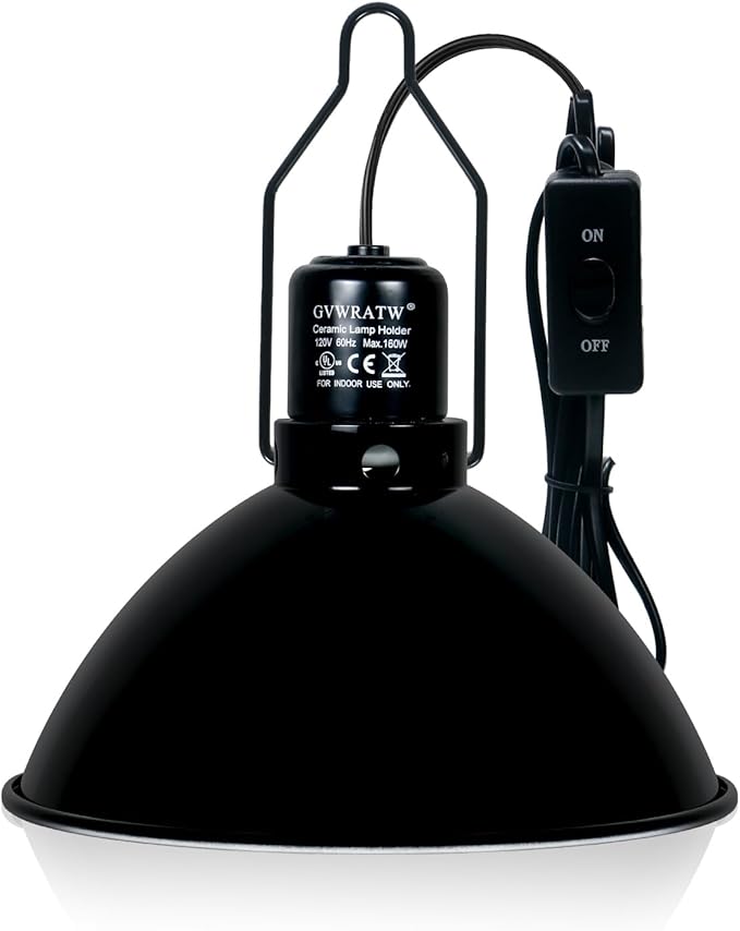 8.5-inch Standard Lamp Dome for Reptile Heating Lamps, Ceramic Heat Emitters by GVWRATW
