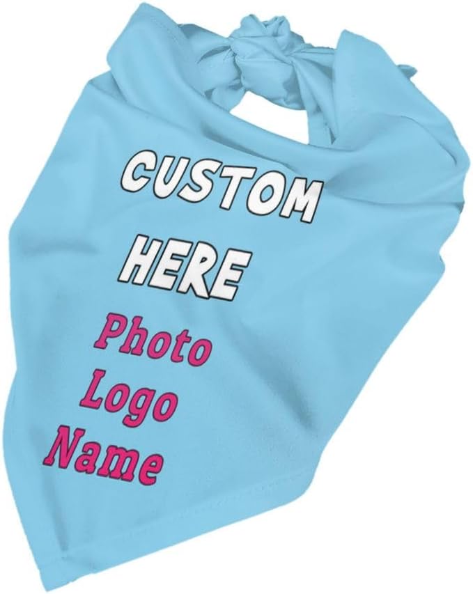Custom Dog Bandana with Name Photo Logo Personalized Dog Scarf Suitable - Image 4