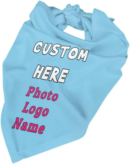 Custom Dog Bandana with Name Photo Logo Personalized Dog Scarf Suitable - Image 4