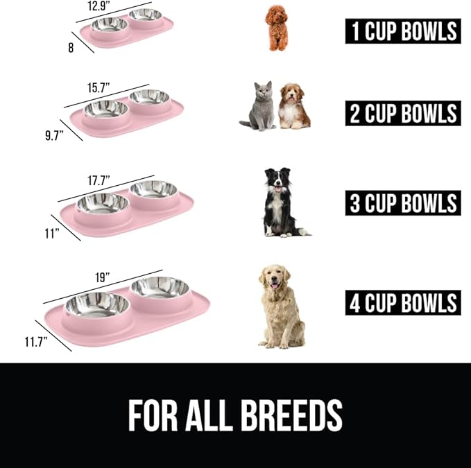 GORILLA GRIP Feeding Mat Bowl Set, 100% Waterproof BPA Free Silicone Base - Image 6