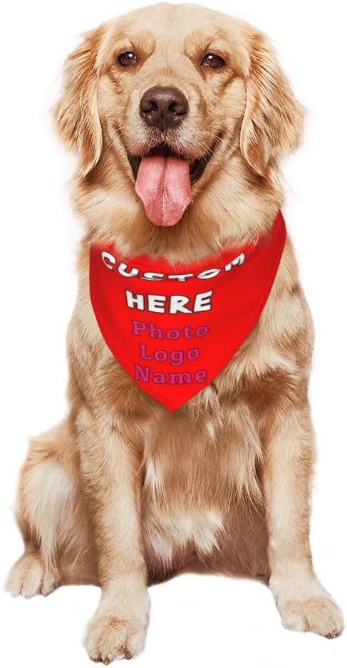 Custom Dog Bandana with Name Photo Logo Personalized Dog Scarf Suitable - Image 7