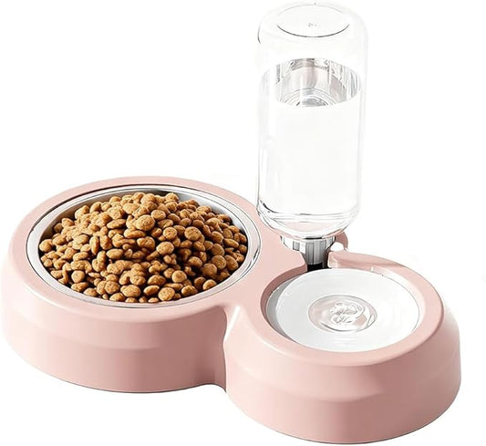 Double Dog Cat Bowls, Cat Food and Water Bowl Set by Unknown