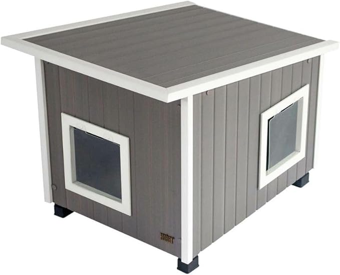 New Age Pet ECOFLEX Outdoor Cat House X-Large Weather Resistant, Raised Floor - Image 3