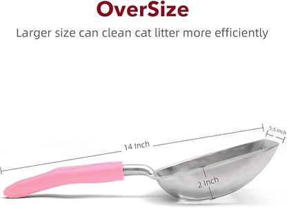 Cat Litter Scoop, Kitty Metal Scooper, Aluminum Alloy Sifter, Kitten Pooper - Image 2