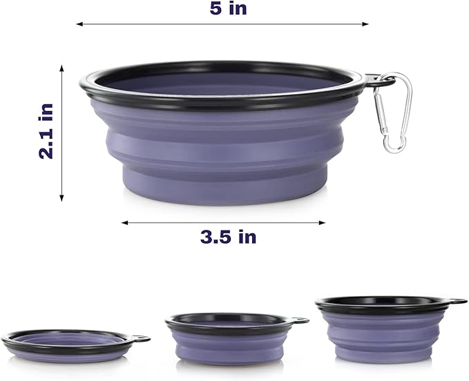 Dog Bowl Pet Collapsible Bowls, 2 Pack Collapsible Dog Water Bowls - Image 4