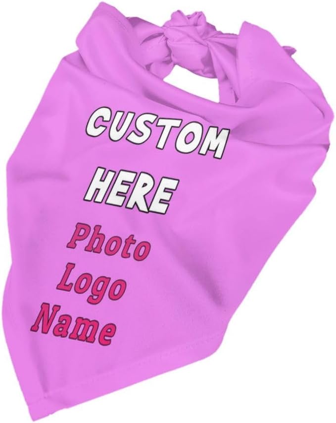 Custom Dog Bandana with Name Photo Logo Personalized Dog Scarf Suitable - Image 4