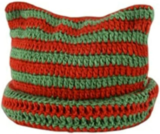 Crochet Hats for Women Cat Beanie Vintage Beanies Women Fox Hat Grunge by GGOOB