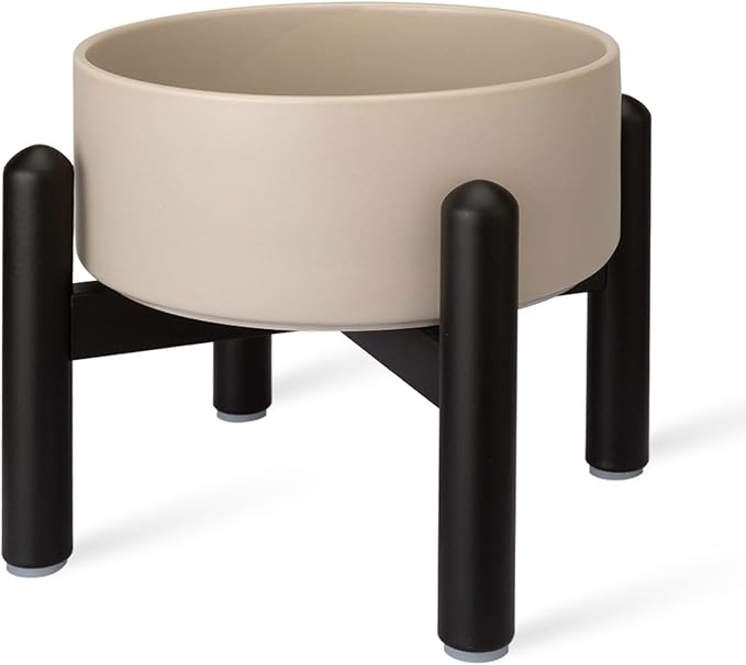 Raised Ceramic Dog Bowl, 6.1'' Modern Feeding Bowl - Image 10