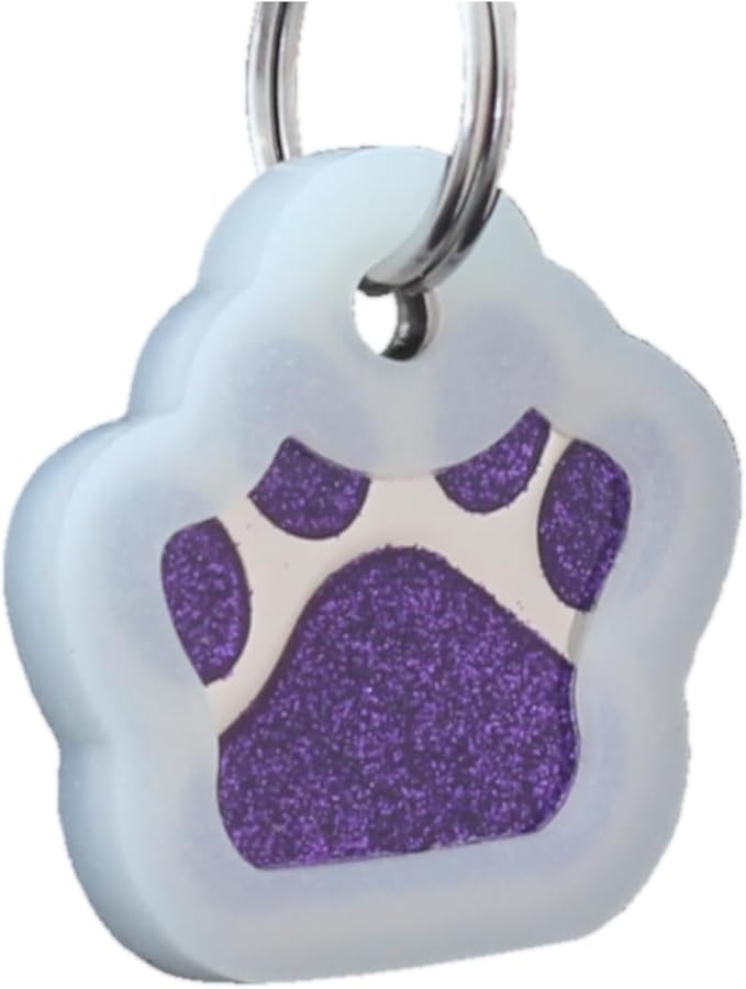 Pet ID Tags, Personalized Dog Tags and Cat Tags, Custom Engraved, Cute Glitter by Unknown