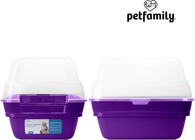 Petfamily Cat Litter Box, Large Foldable Jumbo Hooded Cat Litter Box - Image 5