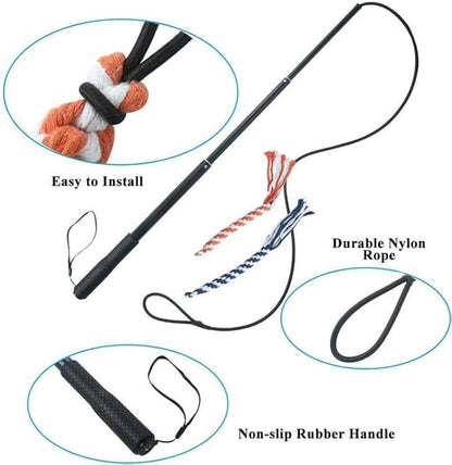 ASOCEA Dog Extendable Teaser Wand Pet Flirt Stick Pole Puppy Chasing Tail - Image 4