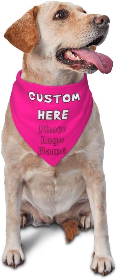Custom Dog Bandana with Name Photo Logo Personalized Dog Scarf Suitable by YURIOPF