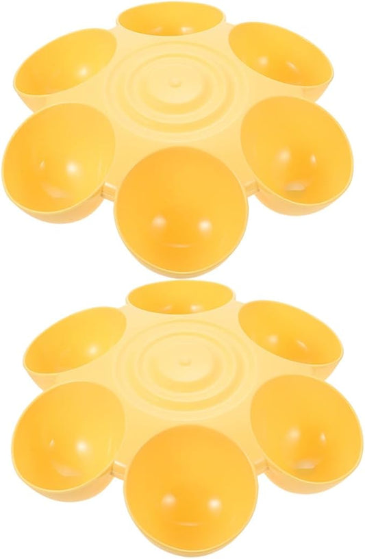 TOYANDONA 2pcs Flower Petal Shaped Pet Feeding Bowls by TOYANDONA