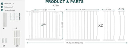 Extra Wide Baby Gates Large Long Dog Gates - Image 2