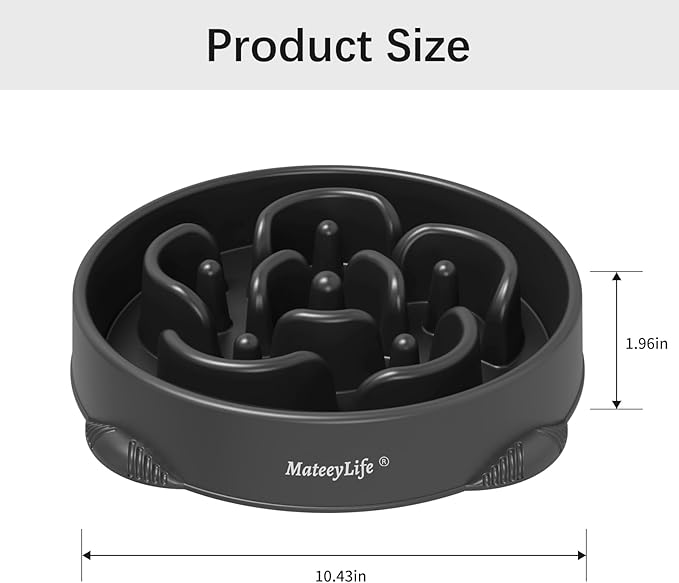 MateeyLife Large Slow Feeder Dog Bowls 2PCS, Anti-Choking Puzzle Dog Food Bowls - Image 3