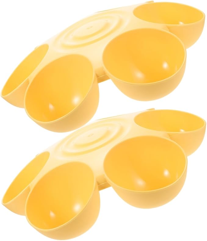 NUOBESTY 2pcs Flower Petal Shaped Pet Bowl Set, Six-Compartment Cat and Dog by NUOBESTY
