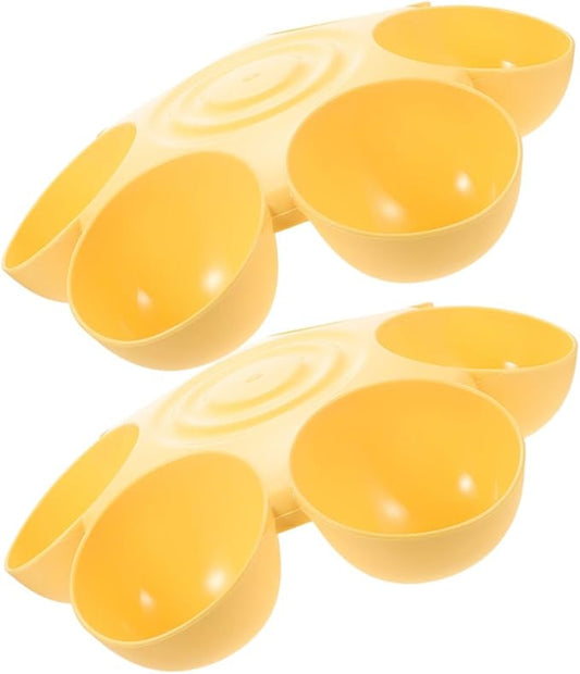NUOBESTY 2pcs Flower Petal Shaped Pet Bowl Set, Six-Compartment Cat and Dog by NUOBESTY