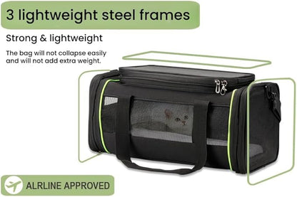 Black Expandable Pet Carrier for Cats/Dogs - Image 3