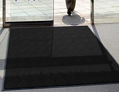 WaterHog Diamond | Commercial-Grade Entrance Mat with Rubber Border – Indoor/Outdoor, Quick Drying, Stain Resistant Door Mat (Bordeaux, 3' x 12')